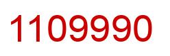 Number 1109990 red image
