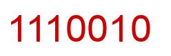 Number 1110010 red image