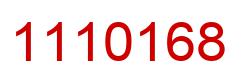 Number 1110168 red image