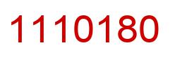 Number 1110180 red image