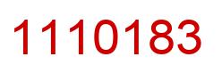Number 1110183 red image