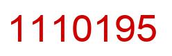 Number 1110195 red image