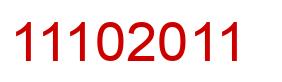 Number 11102011 red image