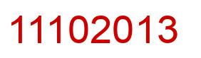 Number 11102013 red image