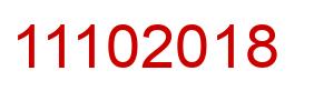 Number 11102018 red image