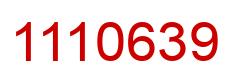 Number 1110639 red image