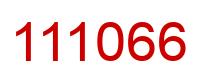Number 111066 red image