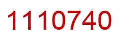 Number 1110740 red image