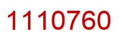 Number 1110760 red image