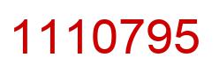Number 1110795 red image