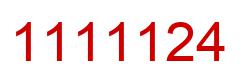 Number 1111124 red image