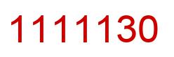 Number 1111130 red image