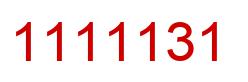 Number 1111131 red image