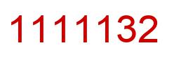 Number 1111132 red image