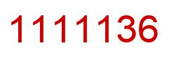 Number 1111136 red image