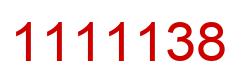 Number 1111138 red image