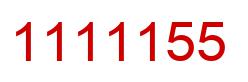 Number 1111155 red image