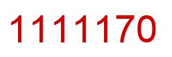 Number 1111170 red image