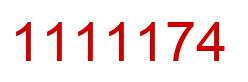 Number 1111174 red image