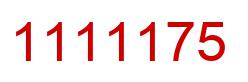 Number 1111175 red image