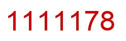 Number 1111178 red image