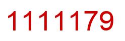 Number 1111179 red image