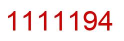 Number 1111194 red image