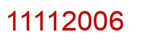 Number 11112006 red image