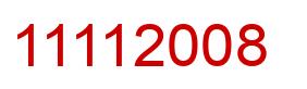 Number 11112008 red image