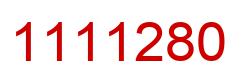 Number 1111280 red image