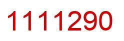 Number 1111290 red image