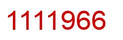 Número 1111966 imagen rojo