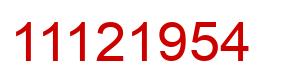 Number 11121954 red image