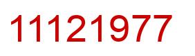 Number 11121977 red image