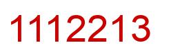 Number 1112213 red image