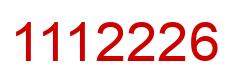 Number 1112226 red image