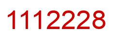 Number 1112228 red image