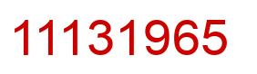 Número 11131965 imagen rojo