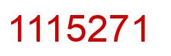 Number 1115271 red image