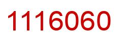 Number 1116060 red image