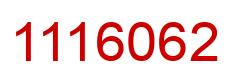 Number 1116062 red image
