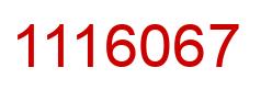 Number 1116067 red image