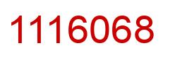 Number 1116068 red image