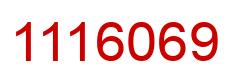 Number 1116069 red image