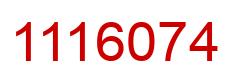 Number 1116074 red image