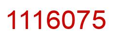 Number 1116075 red image