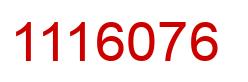 Number 1116076 red image