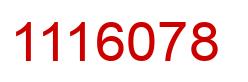 Number 1116078 red image