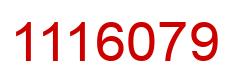 Number 1116079 red image