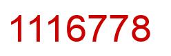 Número 1116778 imagen rojo